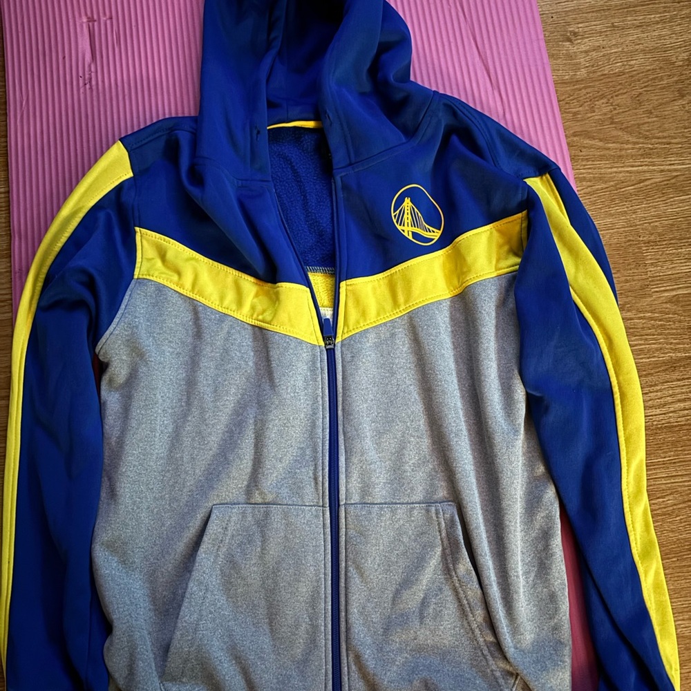 Blue and Yellow Zip-Up Hoodie